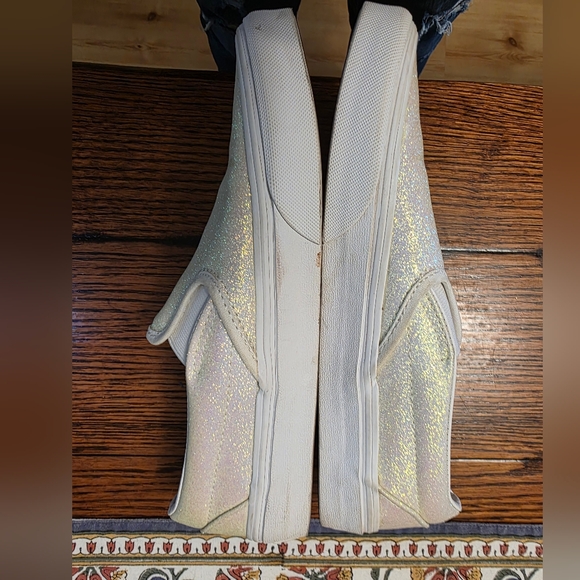 Vans Glittery White Slip-On Sneakers - Picture 5 of 10
